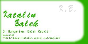 katalin balek business card